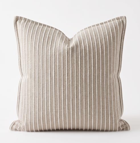 SanVia Cotton Throw Pillow Covers 20x20 – Handwoven Jacquard Texture, Fade-Resistant, No Pilling – Hidden Zipper, Decorative Cushion Cover for Sofa, Couch, Bed – Insert Not Included (Modern, Brown) - color: Warm Brown, size: 20" x 20" (Pack of 1)