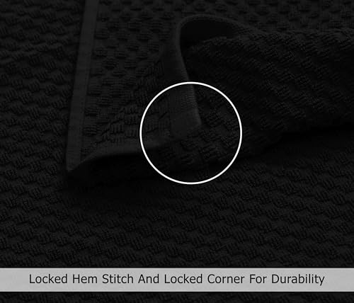 COTTON CRAFT Euro Spa Waffle Weave Bath Sheet - Set of 2 Black Towel Sheets | Pure 100% Ringspun Cotton Oversized Luxurious Towel Set - Soft Plush Super Absorbent Low Lint Quick Dry - 35 x 70 inches - color: Black, size: 2 Pack Bath Sheet