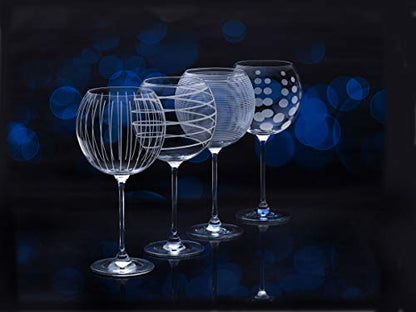 Mikasa Cheers Balloon Goblet Wine Glass, 24.5-Ounce, Set of 4, Transparent - style: Balloon Goblet Wine
