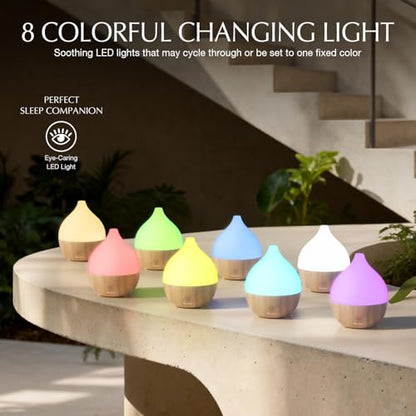 SALKING Essential Oil Diffuser with Remote Control, 100ml Diffuser for Home | 2 Mist Modes Ultrasonic Diffuser, Timer, Aromatherapy Diffuser for Essential Oils, Cool Mist Humidifier, for Bedroom, Office - color: Remote Control