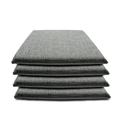 Lifup 4 Pack Chair Cushion Memory Foam Pads, Square Non-Slip Thick Dining Chair Cushions with Ties and Removable Cover for Home Office Restaurant Chair Pads Grey 2 18 x 18 Inch | Memory Foam Pads, Non-Slip, Thick, Removable Cover with Ties, Seat Cushions