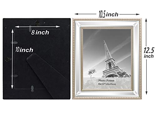 Meetart 8x10 2 Pack Mirror Photo Frames Sets for Wall Pictures Decor or Table Stand - size: 8x10 2 Pack