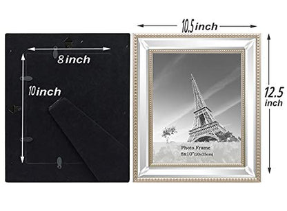 Meetart 8x10 2 Pack Mirror Photo Frames Sets for Wall Pictures Decor or Table Stand - size: 8x10 2 Pack