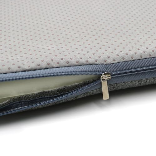 Lifup 4 Pack Chair Cushion Memory Foam Pads, Square Non-Slip Thick Dining Chair Cushions with Ties and Removable Cover for Home Office Restaurant Chair Pads Grey 2 18 x 18 Inch | Memory Foam Pads, Non-Slip, Thick, Removable Cover with Ties, Seat Cushions