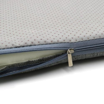 Lifup 4 Pack Chair Cushion Memory Foam Pads, Square Non-Slip Thick Dining Chair Cushions with Ties and Removable Cover for Home Office Restaurant Chair Pads Grey 2 18 x 18 Inch | Memory Foam Pads, Non-Slip, Thick, Removable Cover with Ties, Seat Cushions
