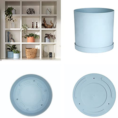 Bloem Mathers Planter w/Saucer Tray 10" Misty Blue (Pack of 3) - color: Misty Blue, size: 10" (Pack of 3)