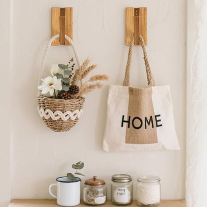 2 Pcs Folding Wall Hooks, Vintage Wooden Wall Hooks Heavy Duty for Hanging Hats, Towels & Bags – Space-Saving Sleek Design, Blending Modern & Rustic Styles