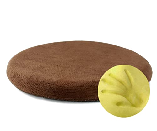 Sigmat Memory Foam Seat Cushion Anti-Slip Soft Round Stool Cushion Chair Pad 13 Inch Coffee | Memory Foam Anti-slip Round Chair Cushion, Soft Machine Washable Cushion for Office, Dining Chairs & Car Seats - color: Coffee, size: 13 Inch
