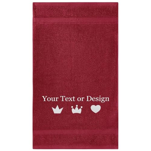 Personalized Bath Towel - Custom Turkish Cotton Towels with Embroidered Name, Monogram - Soft & Absorbent Bath Sheet - Burgundy, 30"x60" (1 Pack) - color: Burgundy, size: Bath Sheet (30"x60")