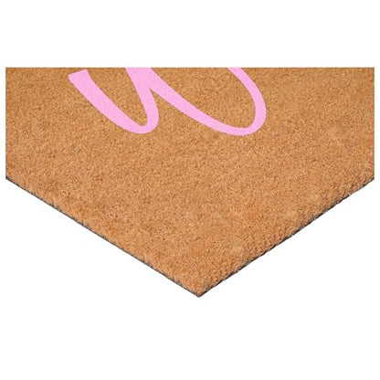 Calloway Mills Cursive Welcome Doormat, Pink (24" x 36") - color: Pink, size: 2' x 3' (Rectangular)