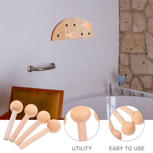 Angoily 10pcs Matchstick Hole Board Wooden Pegs Wood Hooks for Pegboard Panel Hanger for Pegboard Pegs en Hooks Stick 3.14X0.86 Inch