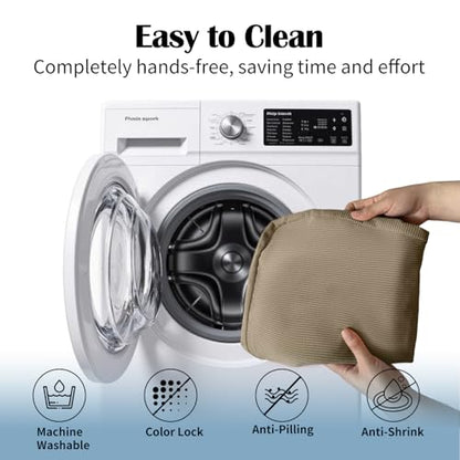 Dining Chair Cushions, Khaki, 17"x16", Set of 2 | 2'' Thick Cooling Gel High-Density Foam, Ties and Non-Slip Bottom, Removable Washable Cover, For Dining and Kitchen - color: Khaki, size: 2 Count (Pack of 1)
