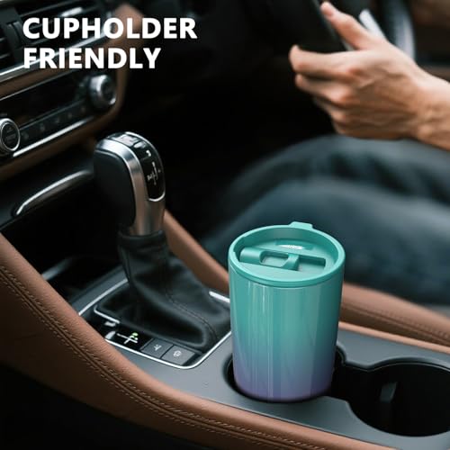 TILUCK 20 oz Insulated Coffee Tumbler with BPA-Free Lid | Travel Coffee Mug, Dishwasher Safe, Cup Holder Friendly,Double-Wall Vacuum Insulation for Hot & Cold Drinks,GlitterBluePurple - color: GlitterBluePurple, size: 20 Ounces