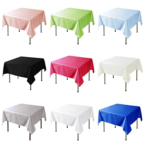 Fokitut 2 Pack Waterproof Square Tablecloth, 90x90 Inch, Stain Resistant and Wrinkle Polyester Table Cloth, Fabric Table Cover for Kitchen Dining, Wedding, Party, Holiday Dinner-Gold - color: Gold, size: 90x90''-2pack