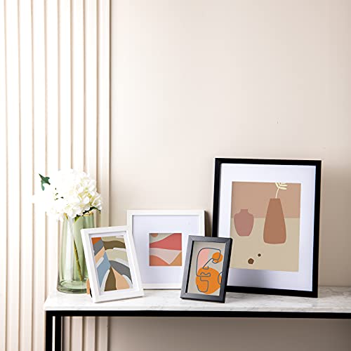 4x6 Picture Frame Black Set of 6 Wooden Photo Frames | 4 x 6 Picture Frame with Plexiglass Fits 4x6 without Mat for Table and Wall Display - color: Black, size: 4x6