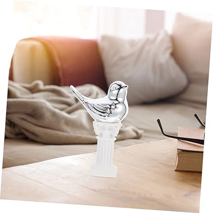 Healifty Abstract Mini Animal Roman Pillar Figurine Statues for Home Decor Lightweight Ceramic Animal Ornaments for Scene Landscaping and Photo Props