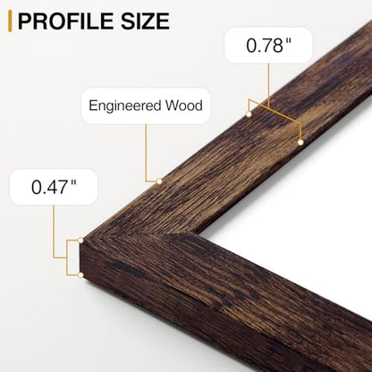 Vittanly 12 Pack Gallery Wall Frame Set, Black, Brown, White | Gallery Wall Frame Set: 4pcs 8x10, 4pcs 5x7 & 4pcs 4x6 Photos for Wall & Table, Picture Frames made of Engineered Wood - color: Black & Brown & White