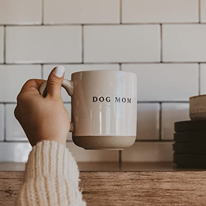 Sweet Water Decor Dog Mom Stoneware Coffee Mugs - 14Oz Cute Coffee Mugs for Hot and Cold Drinks - Dishwasher and Microwave Safe - Mothers Day Gift - Ideal for Tea and Espresso - style: Dog Mom