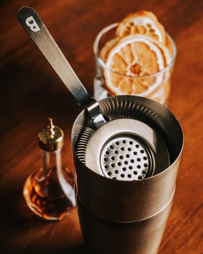 Antique Style Hawthorne Gold | Bar Hand Strainer | Cocktail Strainer | Sieve for Bartending | Mixing Glass Strainer - color: Gold Plated