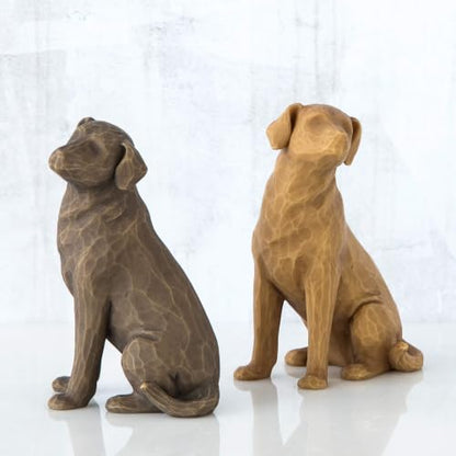 Willow Tree Love My Dog (Dark), Sculpted Hand-Painted Figure | Cast from a Susan Lordi Original Carving, Gift for Dog Lovers, Celebrates the Loving Bond Between People and Their Dogs