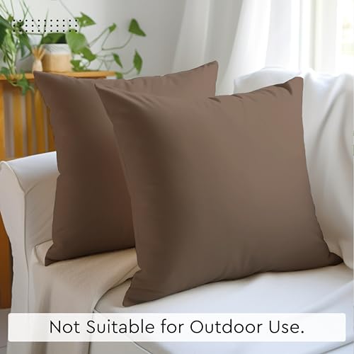 Encasa XO Throw Pillow Covers, Cotton, No Inserts 12"x12" Beige | Durable Cotton Canvas | Concealed Invisible Zipper | Ideal for DIY & Embroidery | Living Room & Couch | Set of 2 - color: Beige, size: 12" x 12" (Pack of 2)