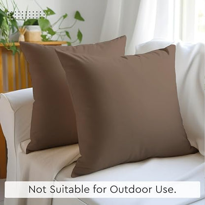 Encasa XO Throw Pillow Covers, Cotton, No Inserts 12"x12" Beige | Durable Cotton Canvas | Concealed Invisible Zipper | Ideal for DIY & Embroidery | Living Room & Couch | Set of 2 - color: Beige, size: 12" x 12" (Pack of 2)