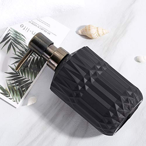 YunNasi Soap Dispenser with Pump, Refillable Liquid Hand Soap Dish Soap Dispensers for Bathroom Counter, Kitchen Sink (Black) | Liquid Hand Soap Dish Soap Dispensers for Bathroom Counter, Kitchen Sink, Black - color: Black