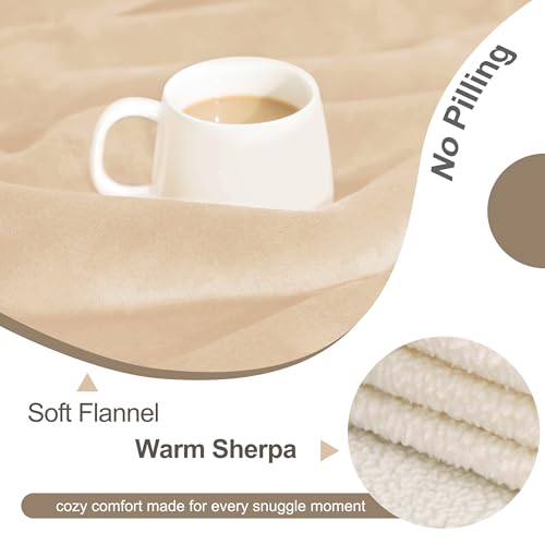 gogobunny Waterproof Bed Blanket, Reversible Sherpa Fleece Throw Blanket for Dog Puppy Cat, Furniture Cover Protects Bed Couch Sofa from Liquid Pee and Pet Fur (Beige, 25x35 inches) - color: Beige, size: 25x35 inches