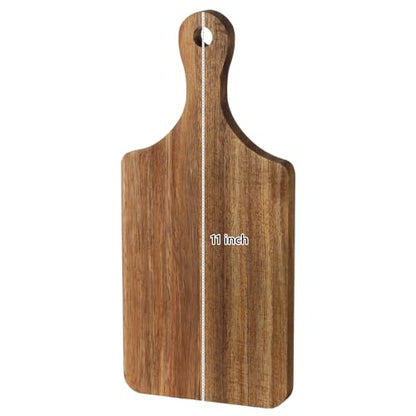 Patelai 1 Pack Thicken Bamboo Cutting Board Bulk, 11x5 Inch Acacia Wood Chopping Crafts Customized Laser Engraving Serving Charcuterie Boards Mother's Day Housewarming Gift,0.60" Thick (Acacia Wood) - color: Acacia Wood