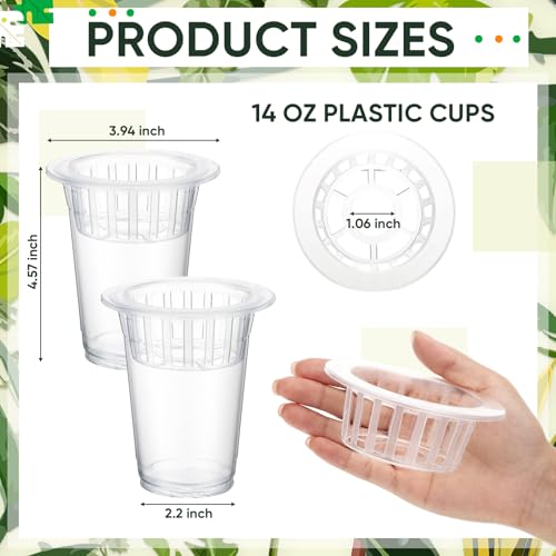 36 Pcs Plastic Plant Propagation Vase for Indoor Decor, 4.57'' | Clear Plastic Vase with Hydroponic Basket, Pet Material, Root Support Design, Easy Water Changes, Home Office Desktop Display - size: 4.57''