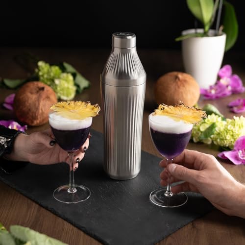 Diamond Edition Hybrid Cocktail Shaker Set, Stainless Steel, 28 oz | Diamond Edition Hybrid Cocktail Shaker Set with Vacuum Insulated Stainless Steel, Built-in Strainer, 28 oz - color: Stainless Steel