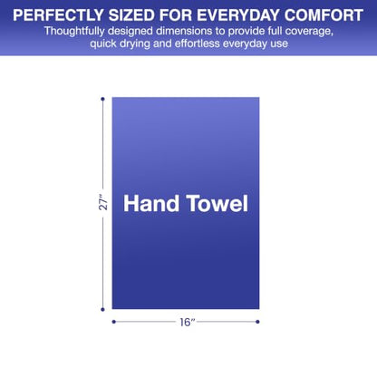 Soft Classic Towel Set - Ultra-Absorbent, Quick-Drying & Durable 6-Piece Towels - Ringspun Cotton Loops for Plush Comfort - Lightweight & Long-Lasting Bathroom Essentials - (White, Hand Towel) - style: Hand Towel