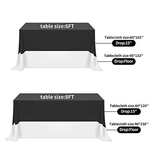 Fokitut 2 Pack Waterproof Rectangle Tablecloth, 90x156 Inch,Stain Resistant and Wrinkle Polyester Table Cloth, Fabric Table Cover for Kitchen Dining, Wedding, Party, Holiday Dinner-Peacock Blue - color: Peacock Blue, size: 90x156''-2pack