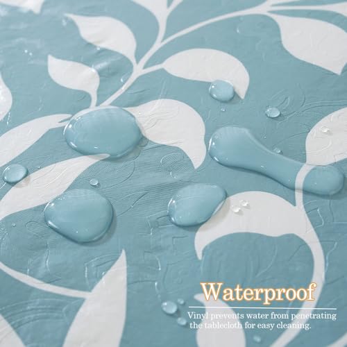 MATIRUG Heavy Duty Vinyl Tablecloth with Flannel Backed, Waterproof Oil-Proof - size: 70" x 52" (Rectangular)