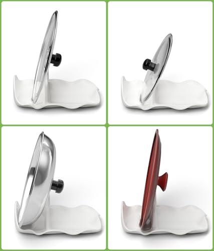 Spoon Rest for Stove Top, Spatula Rest & Kitchens Utensils Holde | Ceramic Pot Lid Holder, Large Spoon Rests for Kitchen Counter, Protects Stove Top and Countertops, Modern Kitchen Accessories