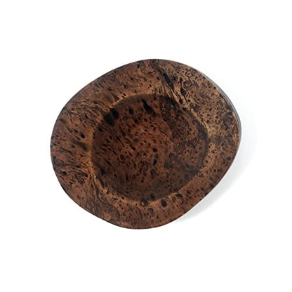 Lipper International 1210 Acacia Burl Finish Serving Board with Feet for Cheese, Crackers, and Hors D'oeuvres, Medium, 10" to 13" Diameter x 2" - size: Medium, 10" to 13" Diameter x 2"