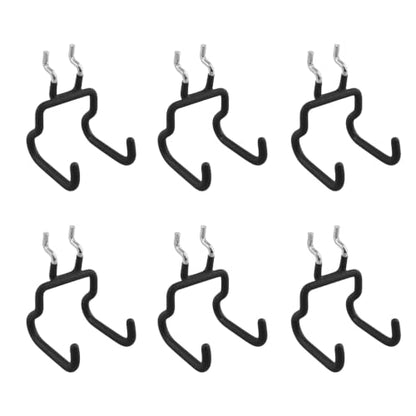 6 Pack Pegboard Hooks - Peg Board Tool Utility Hooks & Hangers (S) | Fit 1/4" Pegboards, Heavy Duty Metal Peg Board Shelving Tool Hooks Wall Organizers and Storage for Garage Craft Workbench