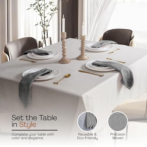Black Cloth Napkins Set of 6, 16x16 Inch, Diamond Weave, 100% Cotton, Soft, Durable, Reusable Table Linen for Family Dinners, Halloween, Wedding, Events & Everyday Dining - color: Black, size: 16" x 16" (Set of 6)
