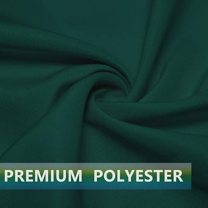 PLOYMONO Hunter Green Cloth Napkins - 8 Pack 17" x 17" Polyester Napkins | Heavy Duty 180 GSM Cloth Napkins with Hemmed Edges - Great for Restaurants, Weddings, Parties, Banquets Dinner - color: Hunter Green