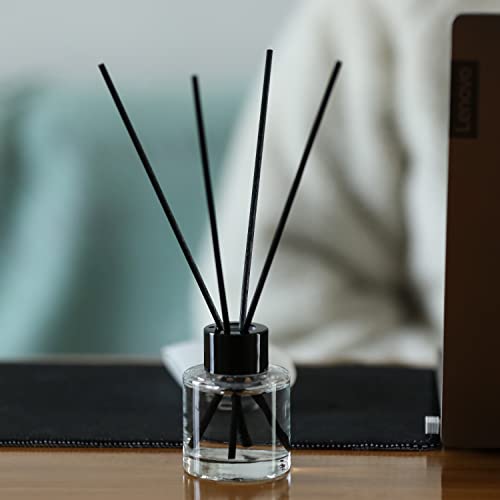 4PCS Refillable Fragrance Glass Diffuser Bottles with 20pcs Reeds Sticks & Black Caps & Funnel, Diffuser Jars for Home Oil Fragrance Decoration Girl Women Gift (50ML) - size: 50ML