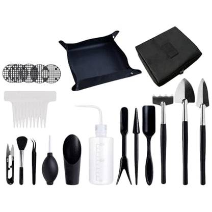 Succulent Tools Kit – Mini Plant Transplanting Tools Set for Succulents, Cactus, Bonsai & Indoor Plants, Includes Repotting Mat, Pots, Gardening Tools with Storage Case (29)