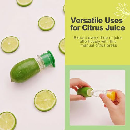 2 Pack Portable Lemon Squeezer Citrus Press Manual Handheld Juicer with Screw Cap Fruit Squeezer for Lime Orange Cocktails Bartender Kitchen Gadget Travel Size