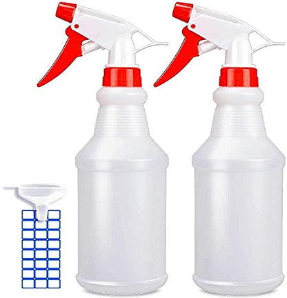 Empty Spray Bottles 16oz/2Pack - Adjustable Spray Bottles for Cleaning | No Leak and Clog - HDPE spray bottle For Plants, Pet, Vinegar, BBQ, and Rubbing Alcohol - size: 16 oz/2 pack