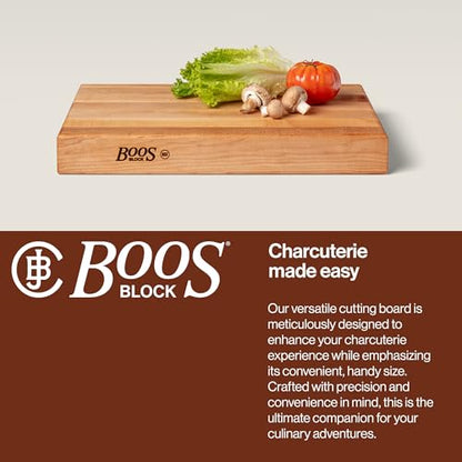 John Boos RA-Board Series Rectangular Wooden Maple Cutting Board 18”x12” – 2.25” Thick, 13-lb Reversible Butcher Block with Edge-Grain & Finger Grips – Made in the USA - color: Maple, size: 18"L x 12"W