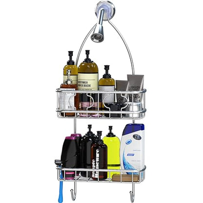 Simple Houseware Stainless Steel Hanging Shower Head Caddy Organizer | (24 x 10.2 x 4.25 inches) - size: Medium - 24" x 10.2" x 4.2"