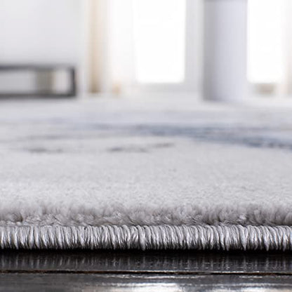 SAFAVIEH Craft Collection Runner Rug - 2'3" x 6', Grey & Blue, Modern Abstract Design, Non-Shedding & Easy Care, Ideal for High Traffic Areas in Living Room, Bedroom (CFT877L) - color: Grey/Blue, size: 2'3" x 6' (Runner)