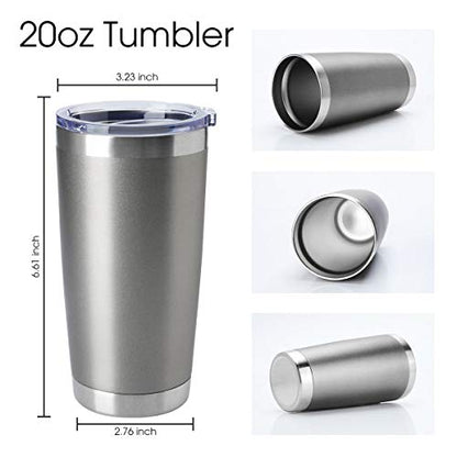 HASLE OUTFITTERS 20oz Tumblers Bulk Stainless Steel Cup with Lid Double Wall Vacuum Insulated Coffee Mug for Cold & Hot Drinks 1 Pack, Grey - color: Grey-A, size: 1 Count (Pack of 1)
