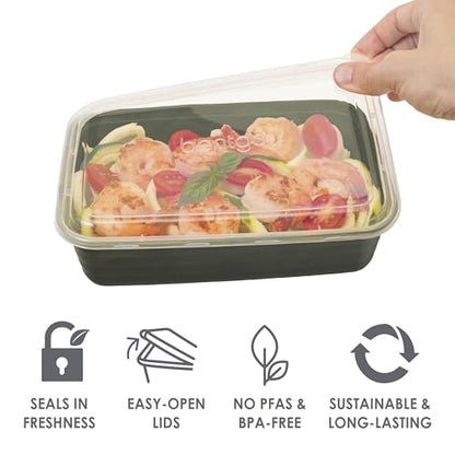 Bentgo Prep Meal Prep Kit, 1, 2 & 3-Compartment Containers, 60 Piece Set | Portion Control, Stackable, Microwave, Freezer & Dishwasher-Safe, Reusable, PFAS & BPA-Free (Rich Shades) - color: Rich Shades