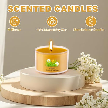Aromatherapy Scented Candles 20 Pack - Small Candle Gift Set for Women with 10 Scents, 35g Long-Lasting Soy Wax Candles for Relaxation, Yoga, Bath, Home Decor, Mother's Day, Birthday Present