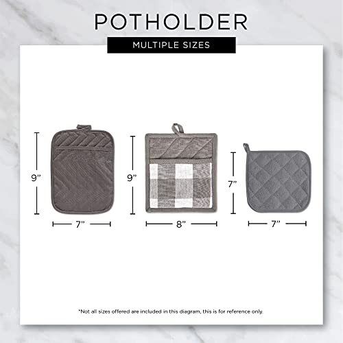 DII Home Sweet Farmhouse Kitchen Collection, Potholder/Oven Mitt/Dishtowel Set, Gray, 4 Count - color: Gray, size: Potholder/Oven Mitt/Dishtowel Set